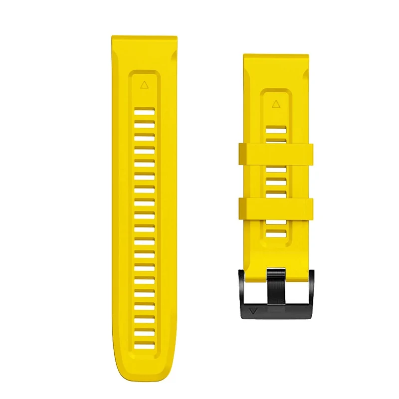 26mm silicone strap for Garmin watch with black buckle