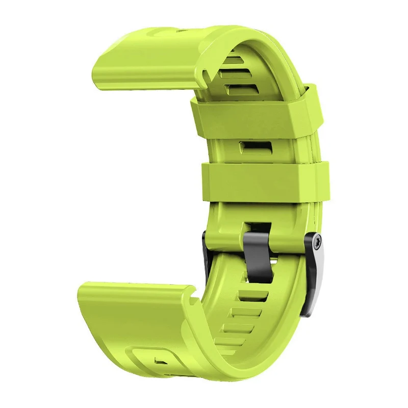 26mm silicone strap for Garmin watch with black buckle