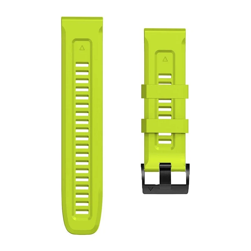 26mm silicone strap for Garmin watch with black buckle
