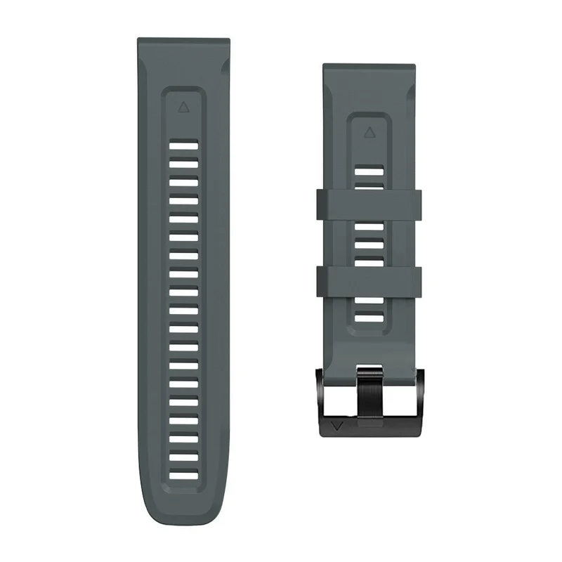26mm silicone strap for Garmin watch with black buckle