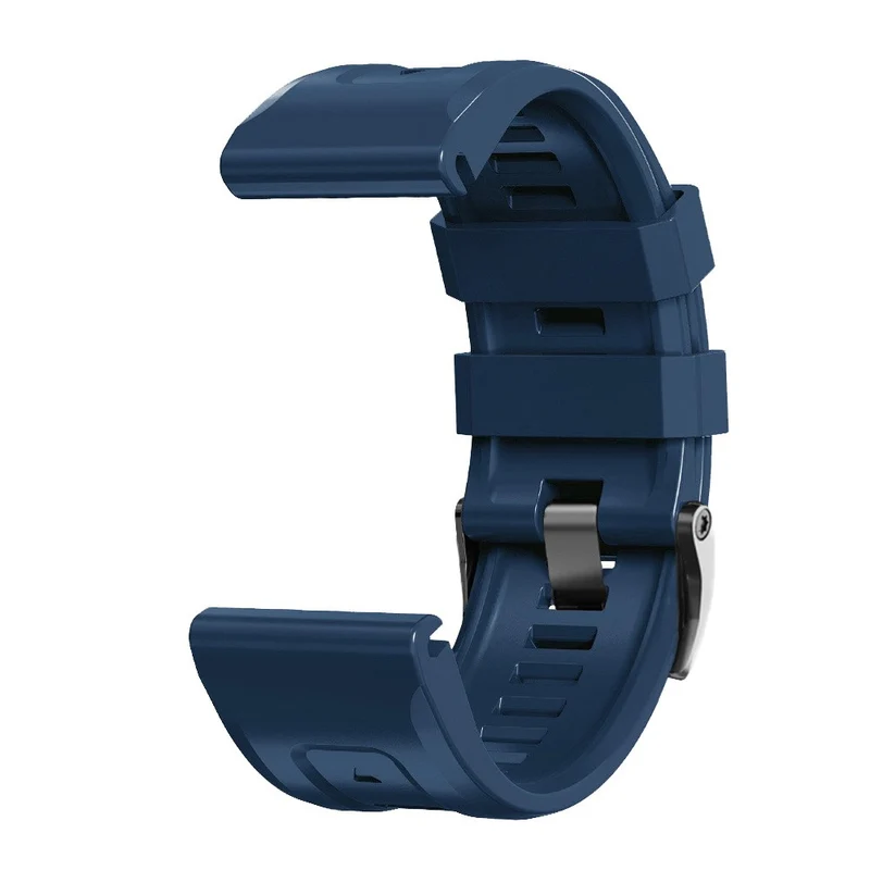 26mm silicone strap for Garmin watch with black buckle