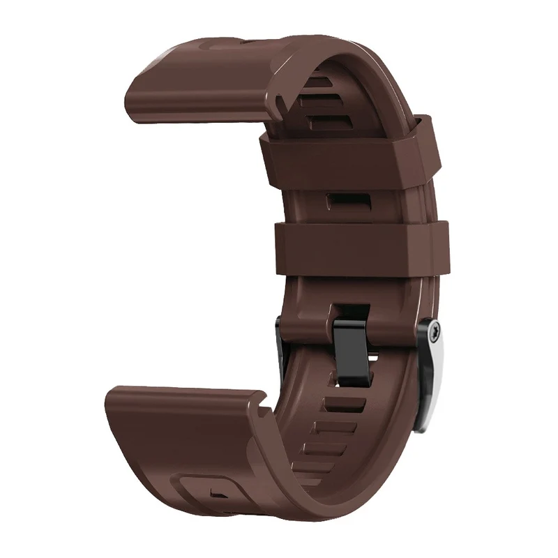 26mm silicone strap for Garmin watch with black buckle