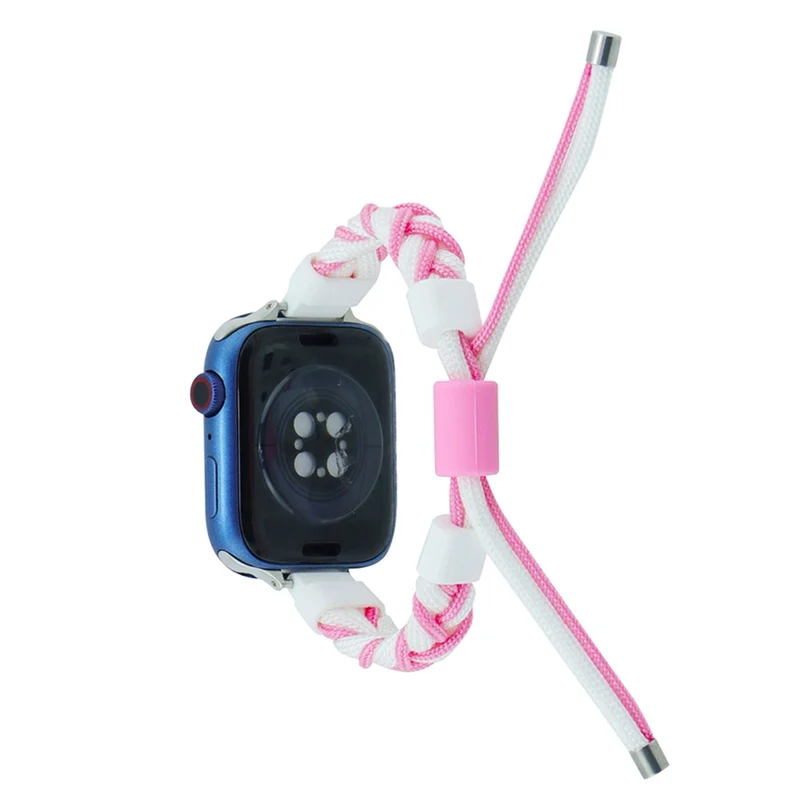 Apple Watch Series 8 (41mm) nylon silicone strap - White / Red
