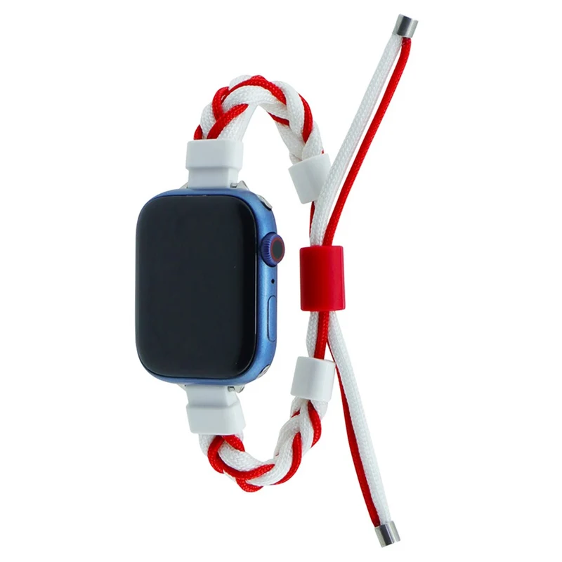 Apple Watch Series 8 (41mm) nylon silicone strap - White / Red