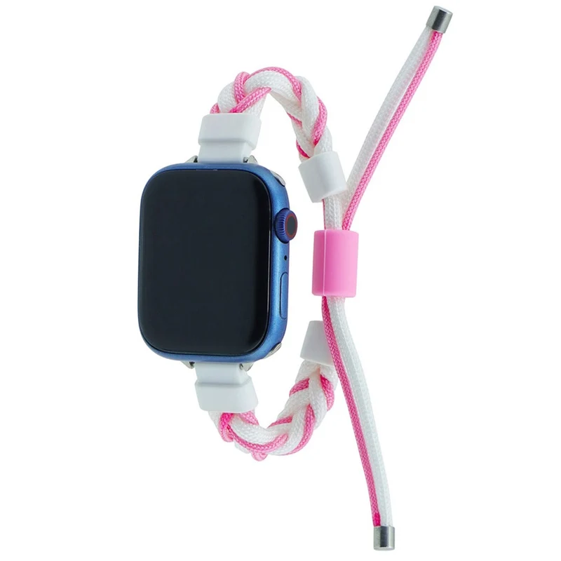 Apple Watch Series 8 (41mm) nylon silicone strap - White / Red