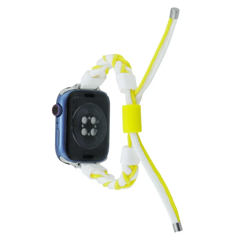 Apple Watch Series 8 (45mm) / Watch Ultra nylon silicone strap - White / Pink