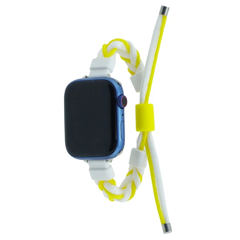 Apple Watch Series 8 (45mm) / Watch Ultra nylon silicone strap - White / Pink