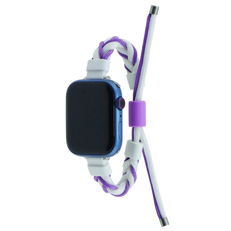 Apple Watch Series 8 (45mm) / Watch Ultra nylon silicone strap - White / Pink