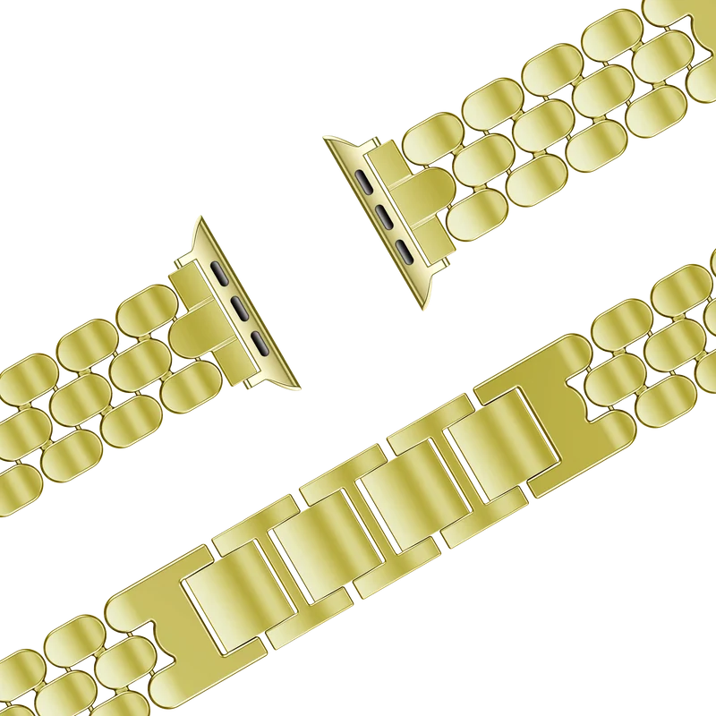 Bandz Apple Watch Stahlarmband 'Oval' (Gold)