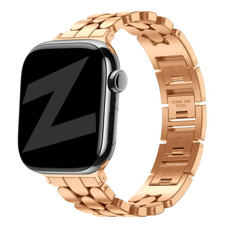 Bandz Apple Watch Stahlarmband 'Oval' (Roségold)