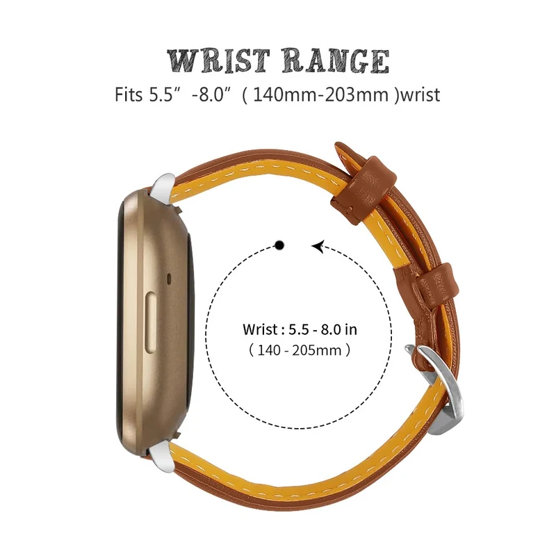 Fitbit Sense 2 / Versa 4 Genuine Cow leather strap
