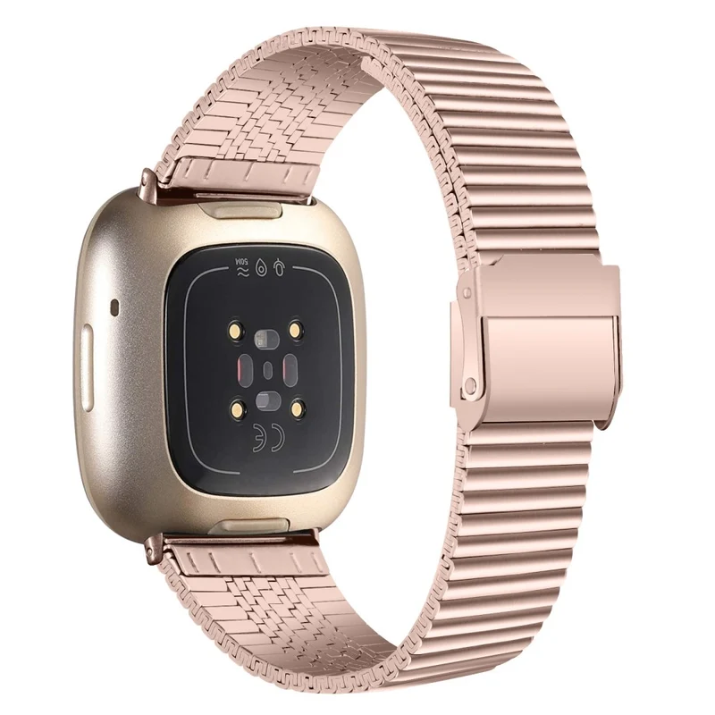 Fitbit Sense 2 / Versa 4 stainless steel strap - Pink Gold