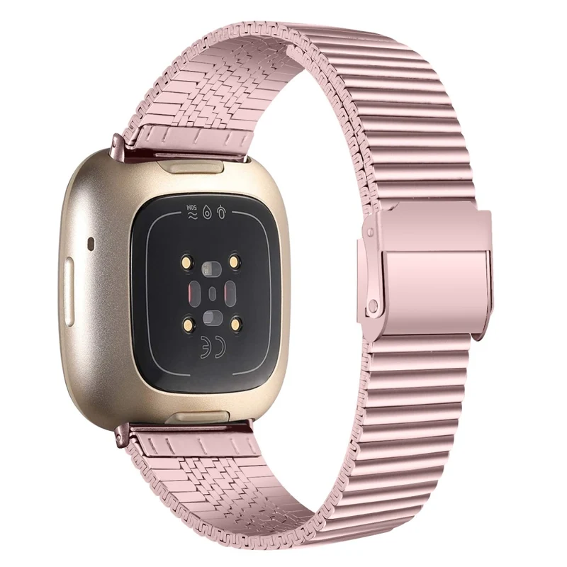 Fitbit Sense 2 / Versa 4 stainless steel strap - Pink Gold