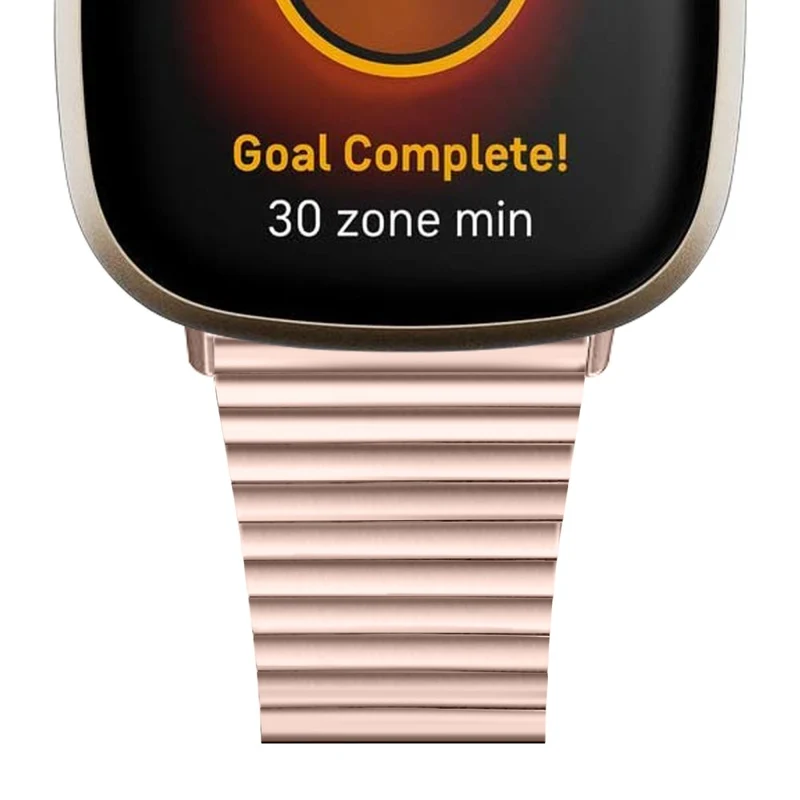 Fitbit Sense 2 / Versa 4 stainless steel strap - Pink Gold
