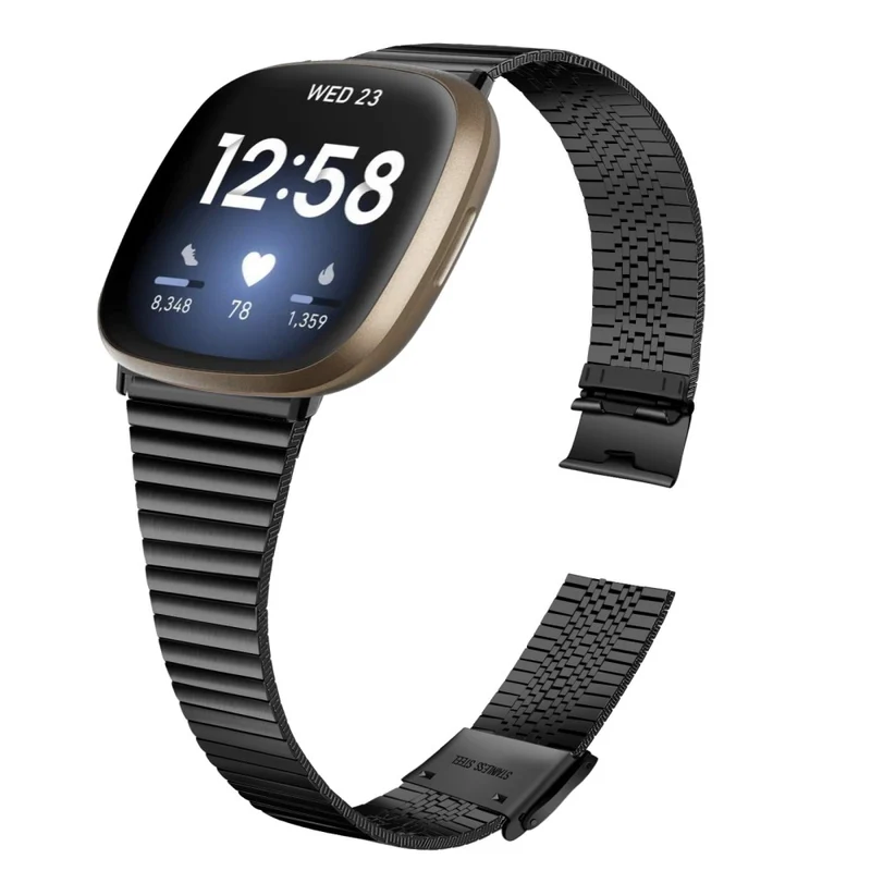 Fitbit Sense 2 / Versa 4 stainless steel strap - Pink Gold