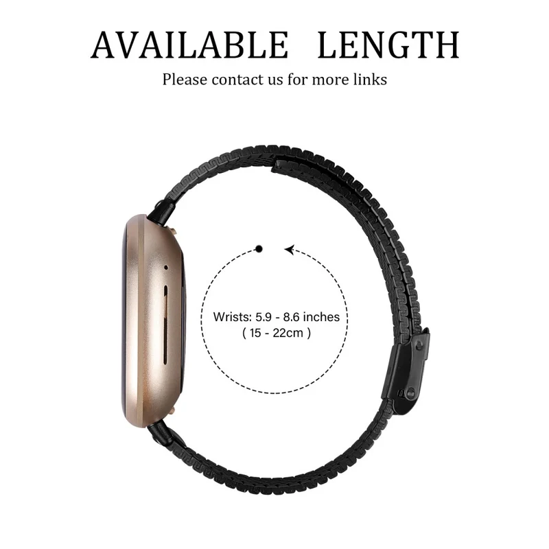 Fitbit Sense 2 / Versa 4 stainless steel strap - Pink Gold