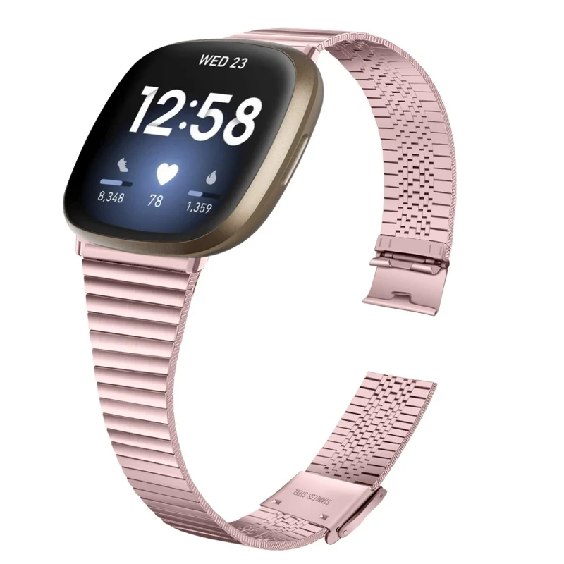 Fitbit Sense 2 / Versa 4 stainless steel strap - Pink Gold