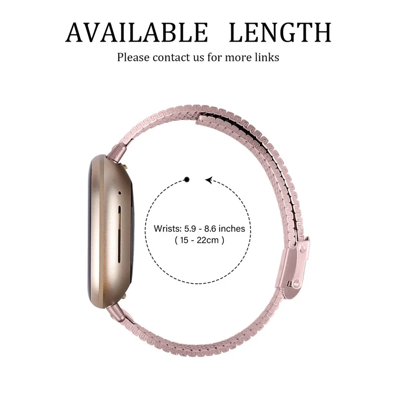 Fitbit Sense 2 / Versa 4 stainless steel strap - Pink Gold