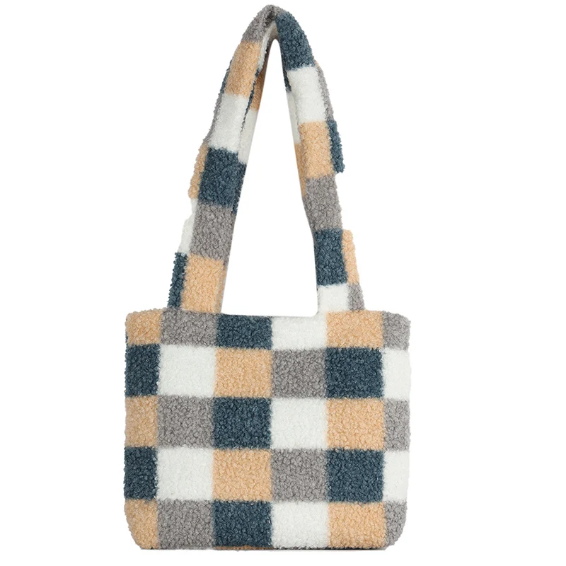 Plüsch Leopardenmuster Handtasche