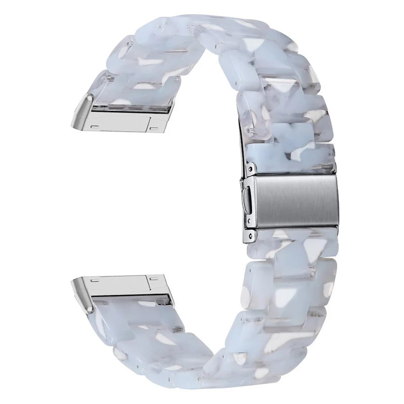 Fitbit Sense 2 / Versa 4 resin style strap - Marble / Red