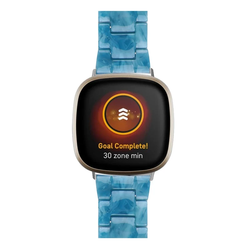 Fitbit Sense 2 / Versa 4 resin style strap - Marble / Red