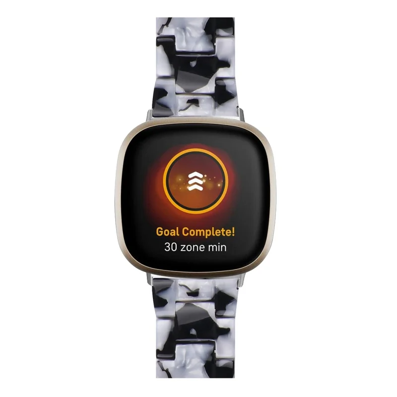Fitbit Sense 2 / Versa 4 resin style strap - Marble / Red