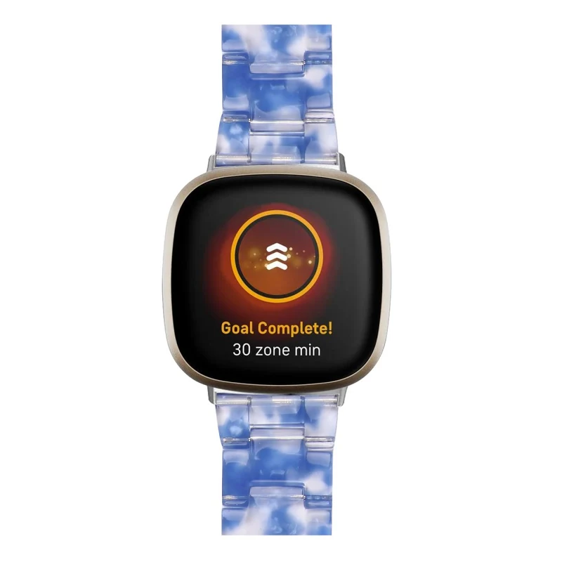 Fitbit Sense 2 / Versa 4 resin style strap - Marble / Red