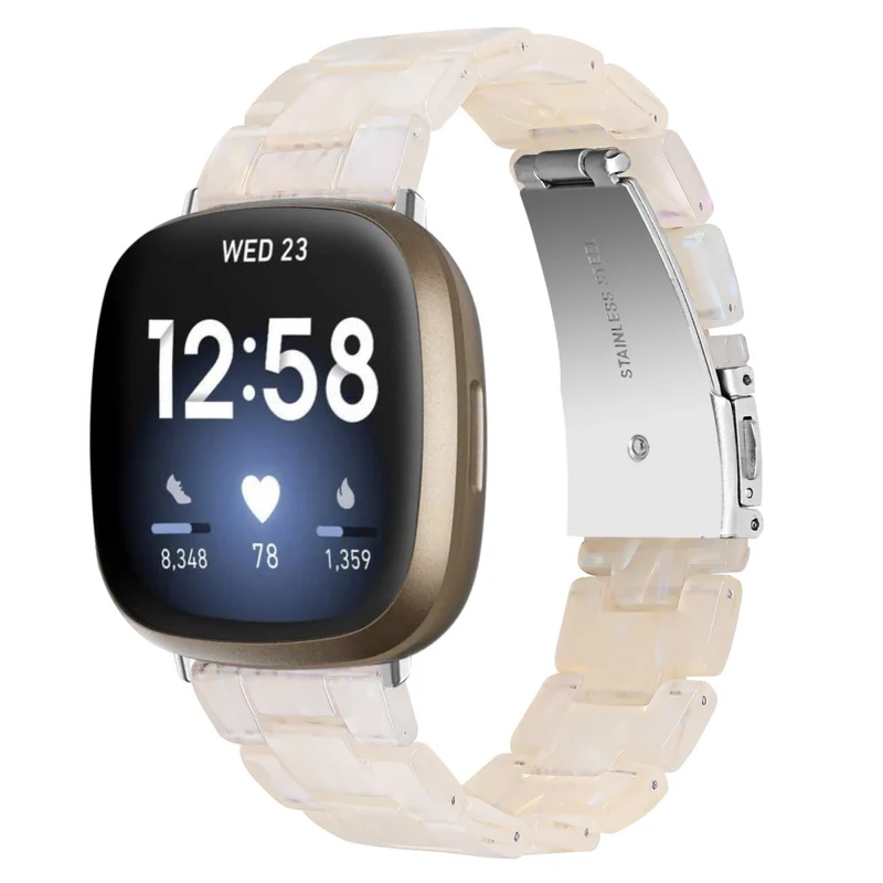 Fitbit Sense 2 / Versa 4 resin style strap - Marble / Red