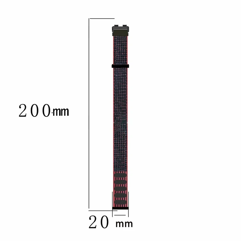 Huawei Band 8 nylon strap - Black / Red