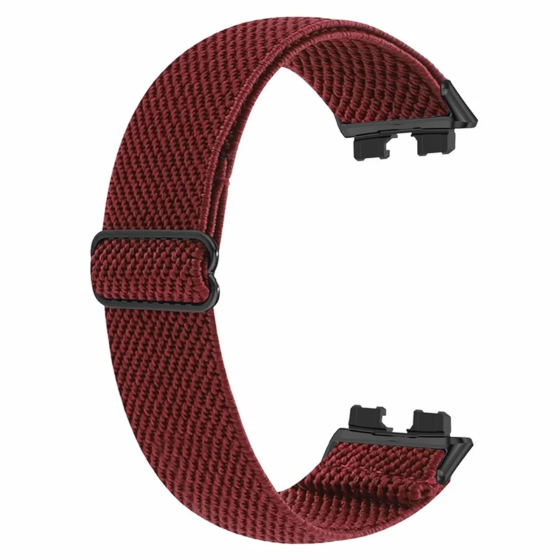 Huawei Band 8 elastic bohemian nylon strap - Pink / Orange