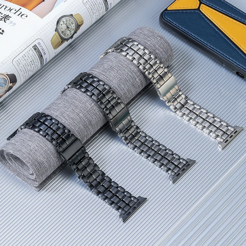 Apple Watch Series 8 (45mm) / Watch Ultra titanium steel 5-bead strap