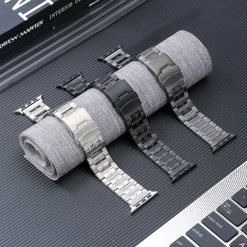 Apple Watch Series 8 (41mm) titanium steel 3-bead strap