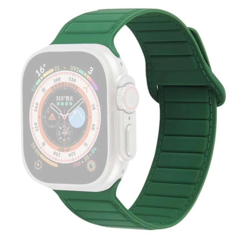 Apple Watch Series 8 (45mm) / Watch Ultra color match silicone strap - Grey / Orange