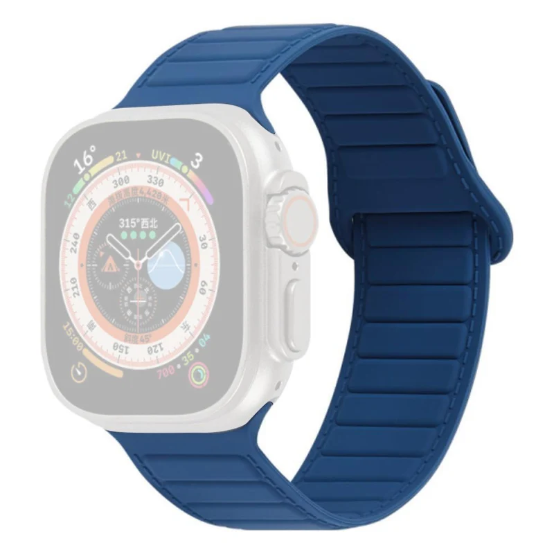 Apple Watch Series 8 (45mm) / Watch Ultra color match silicone strap - Grey / Orange