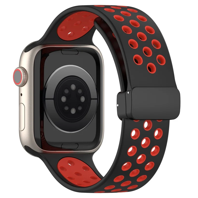 Apple Watch Series 8 (45mm) / Watch Ultra dual color silicone strap - Pink / White