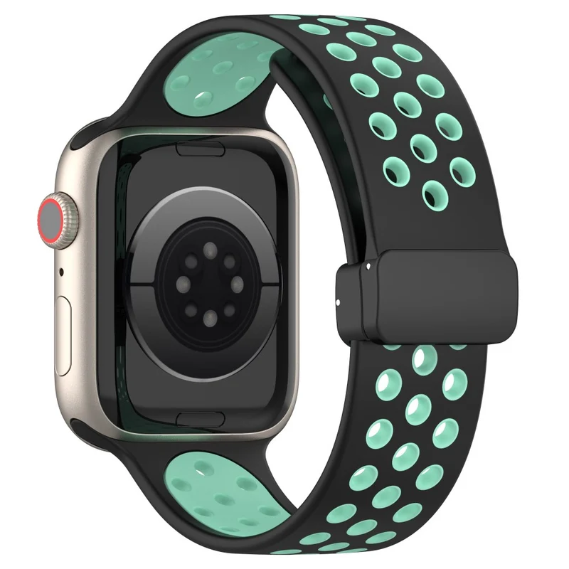 Apple Watch Series 8 (45mm) / Watch Ultra dual color silicone strap - Pink / White