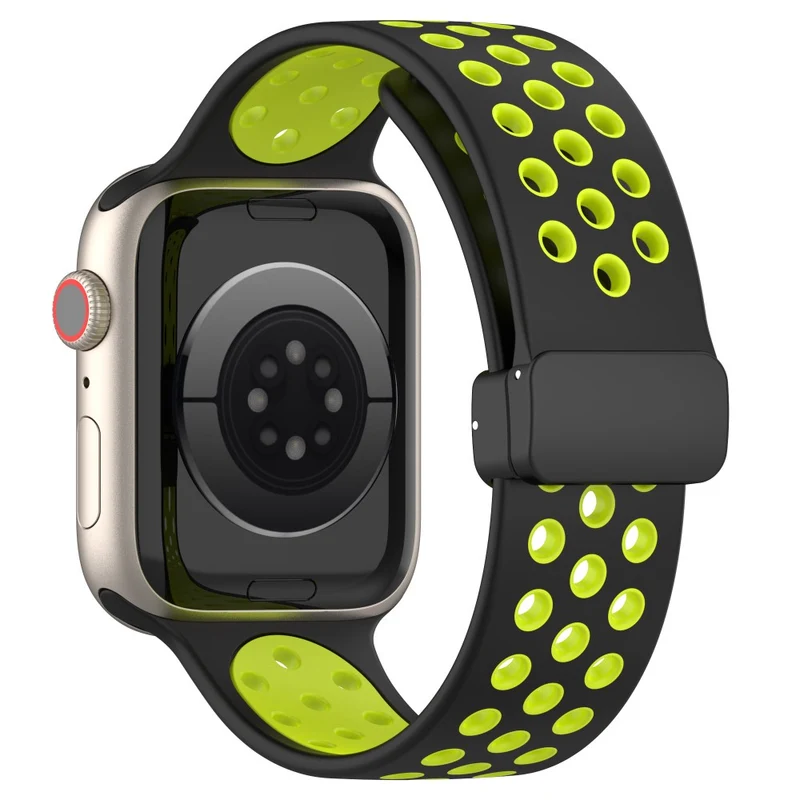 Apple Watch Series 8 (45mm) / Watch Ultra dual color silicone strap - Pink / White