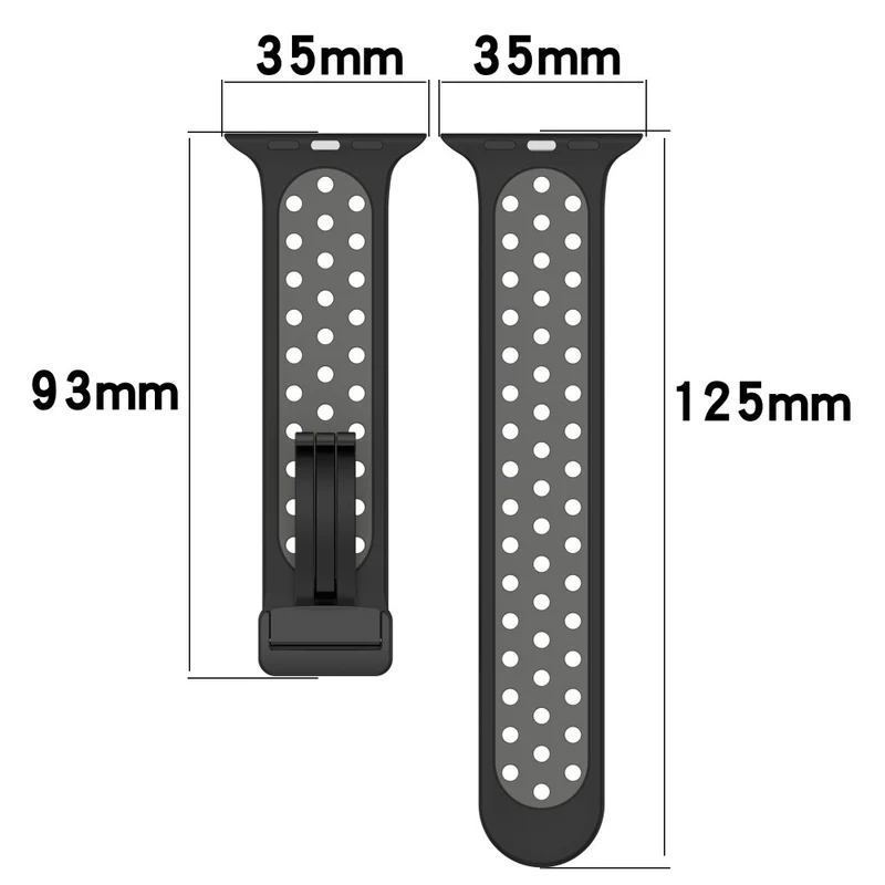 Apple Watch Series 8 (45mm) / Watch Ultra dual color silicone strap - Pink / White