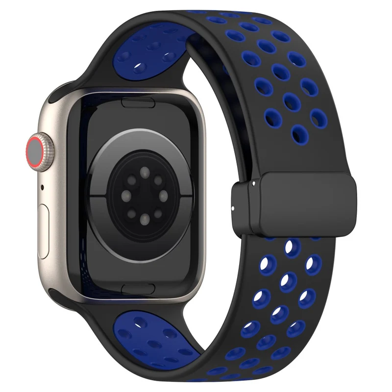 Apple Watch Series 8 (41mm) dual color silicone strap - Red / Black