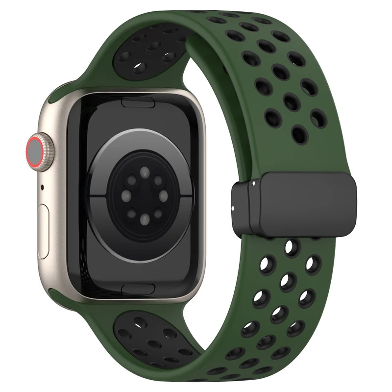 Apple Watch Series 8 (41mm) dual color silicone strap - Red / Black