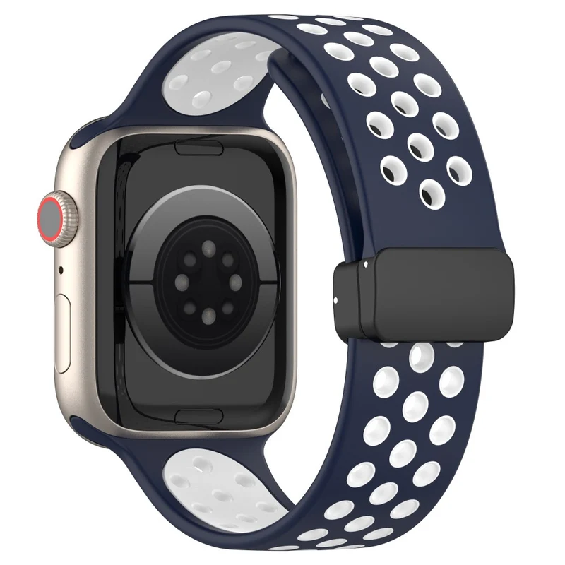 Apple Watch Series 8 (41mm) dual color silicone strap - Red / Black