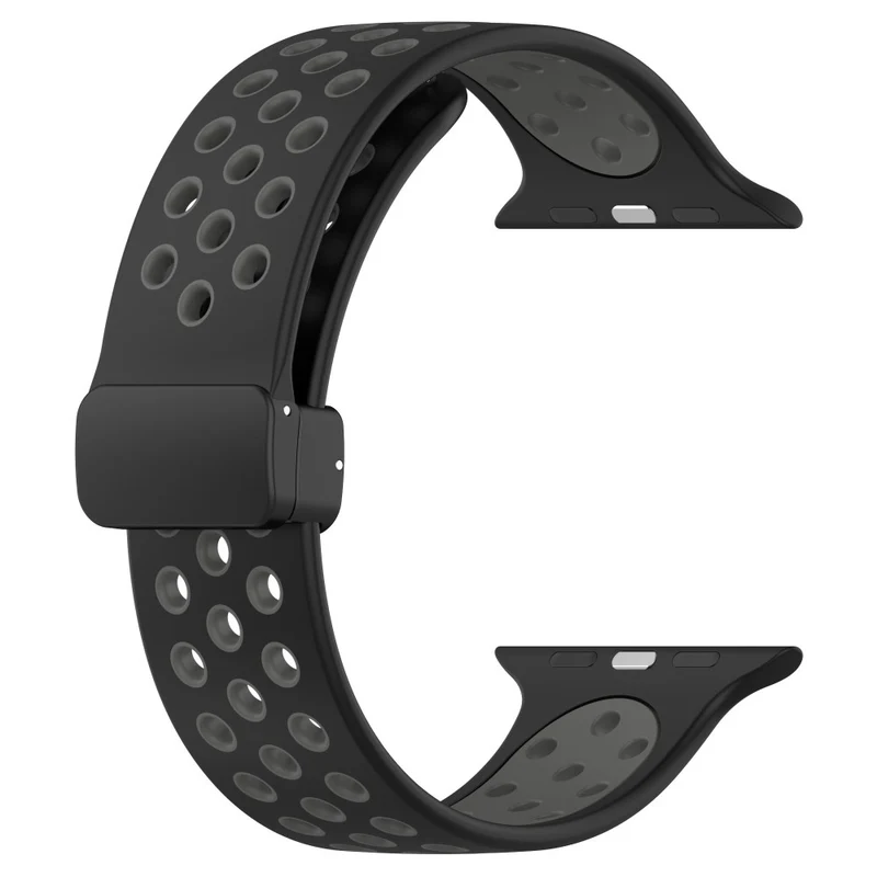 Apple Watch Series 8 (41mm) dual color silicone strap - Red / Black