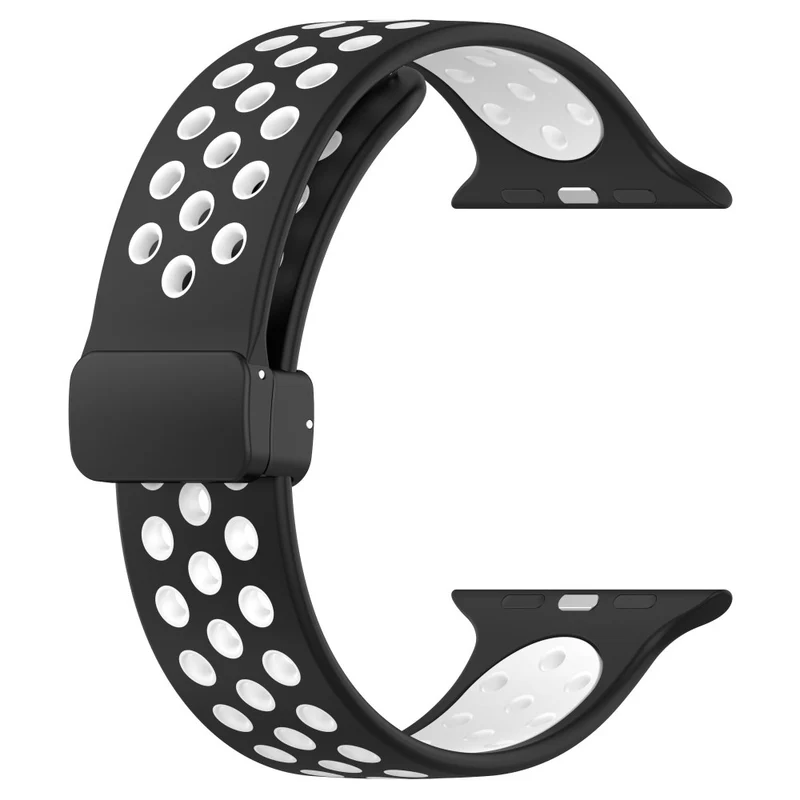 Apple Watch Series 8 (41mm) dual color silicone strap - Red / Black