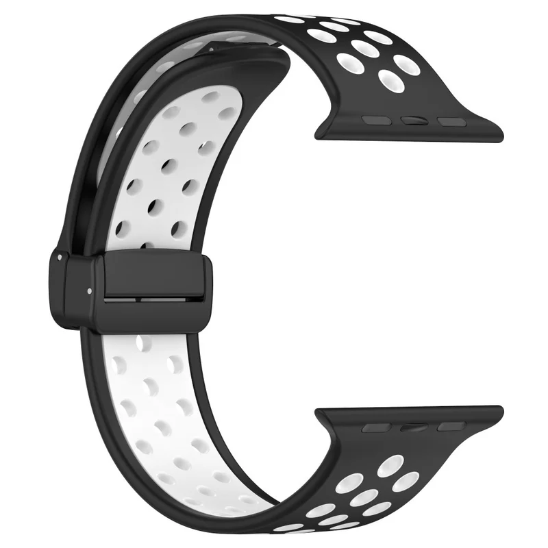Apple Watch Series 8 (41mm) dual color silicone strap - Red / Black