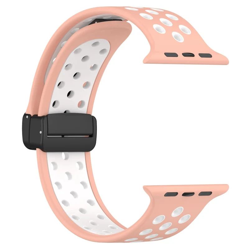 Apple Watch Series 8 (41mm) dual color silicone strap - Red / Black