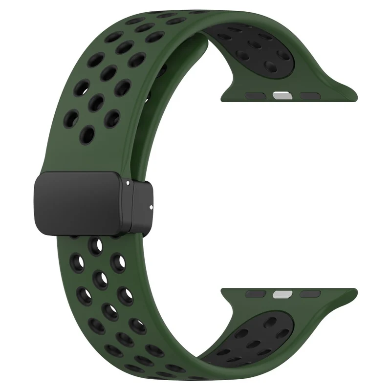 Apple Watch Series 8 (41mm) dual color silicone strap - Red / Black