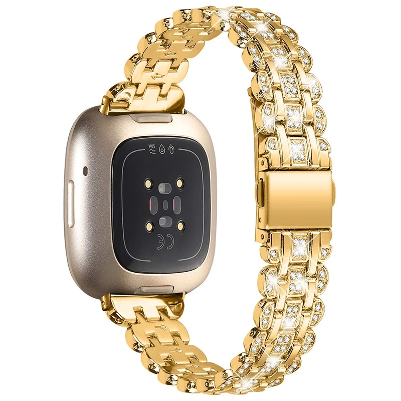 Fitbit Sense 2 / Versa 4 rhinestone décor metal strap