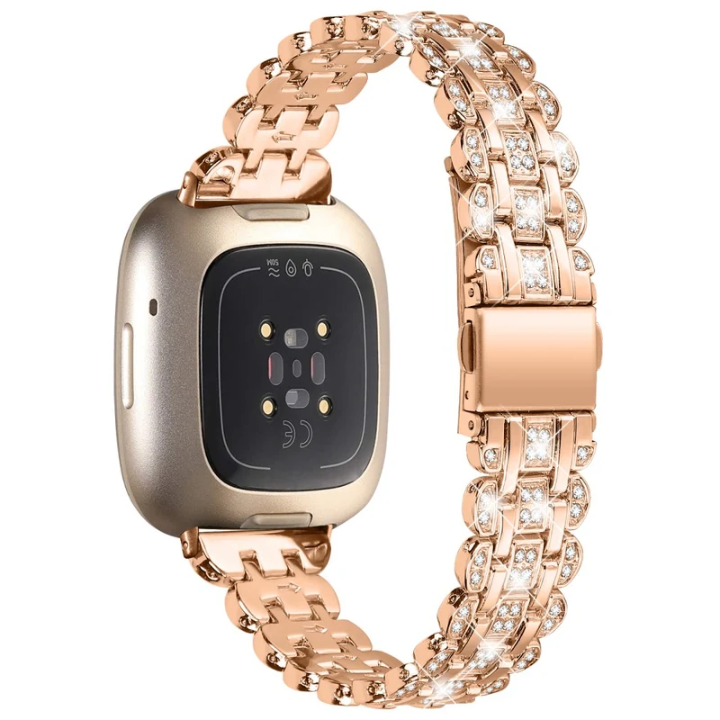 Fitbit Sense 2 / Versa 4 rhinestone décor metal strap