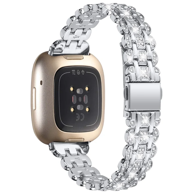 Fitbit Sense 2 / Versa 4 rhinestone décor metal strap