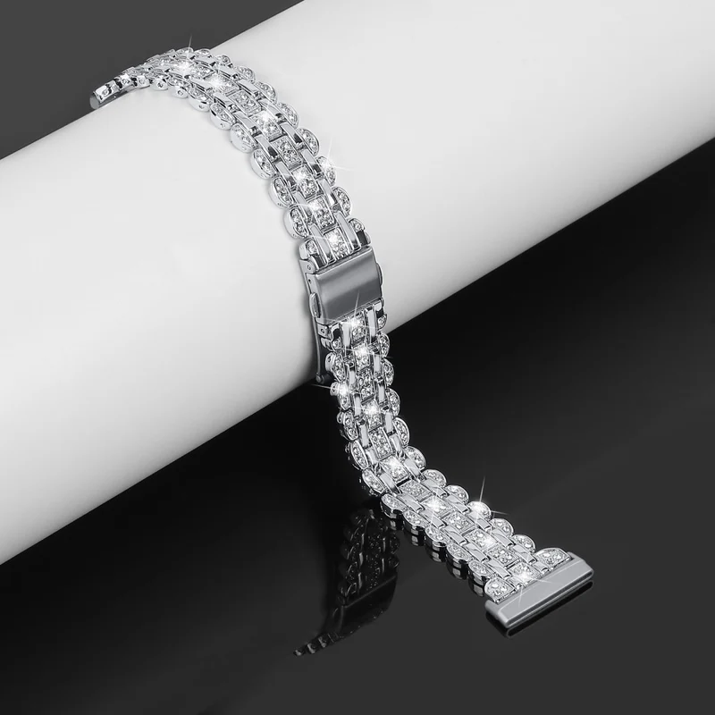 Fitbit Sense 2 / Versa 4 rhinestone décor metal strap